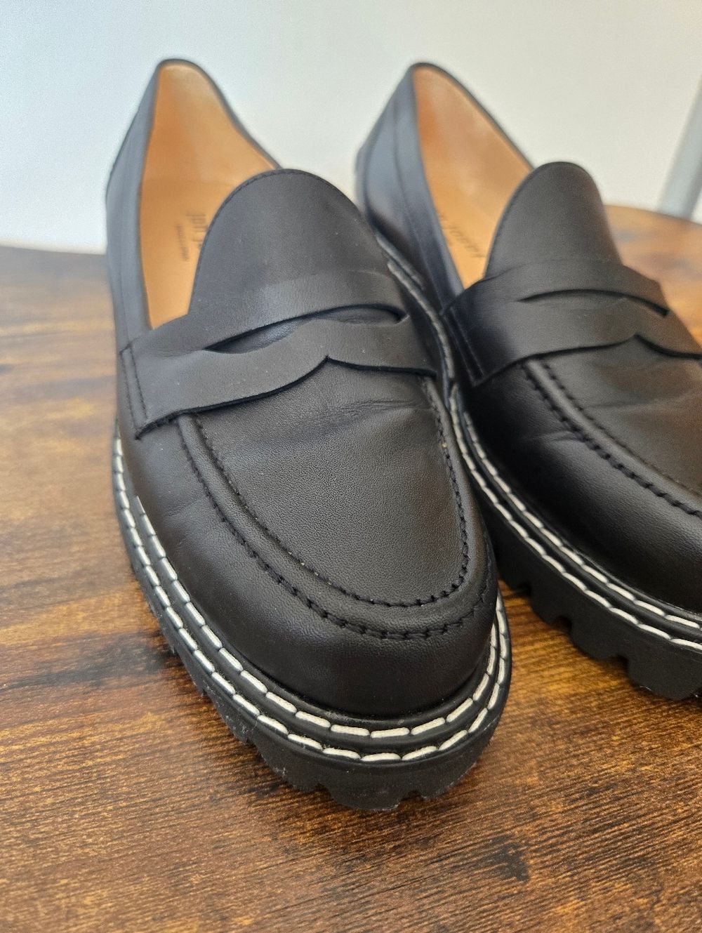Jon Josef Penny Loafers Preppy Calf Leather Old Money Elevated Quiet Luxury - Picture 3 of 9
